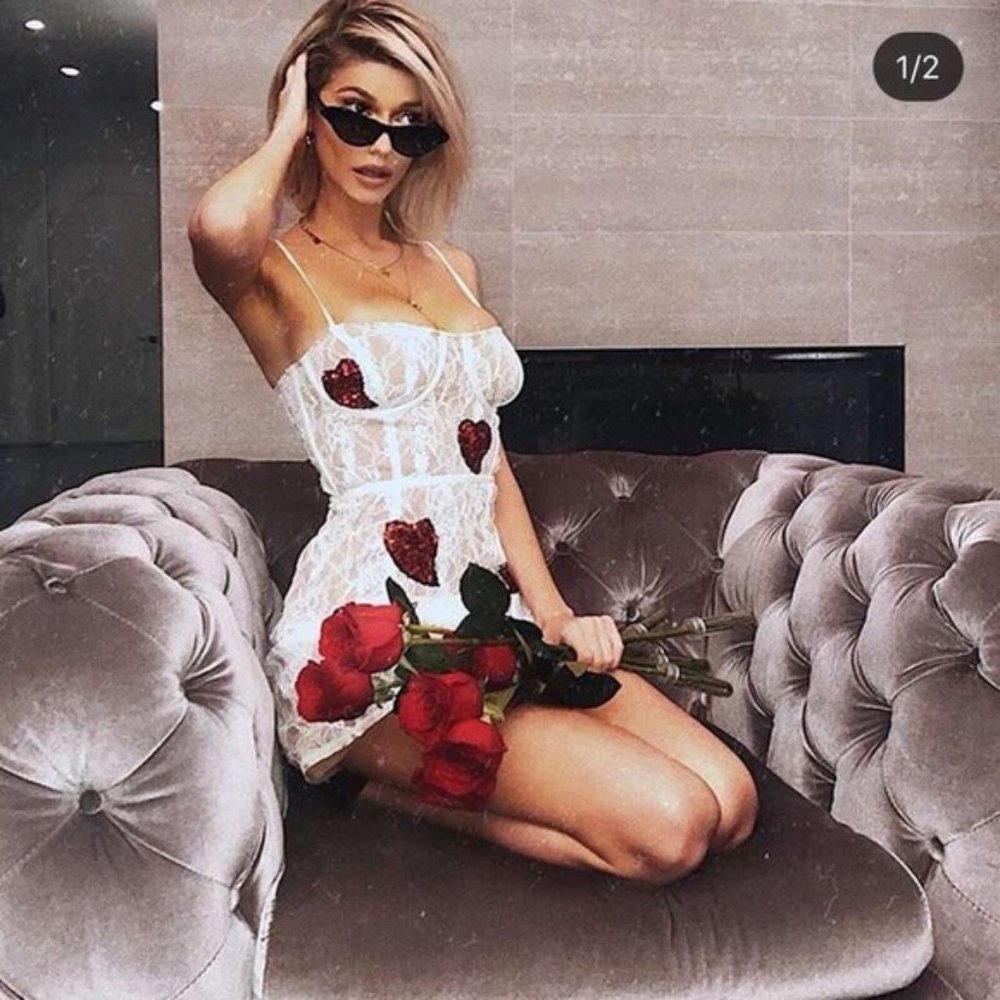 For Love & Lemons La Christy Mini Dress Size M NWT